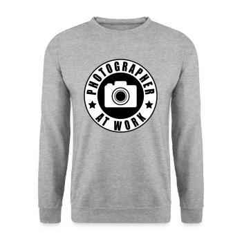Photographer at work - Unisex Sweatshirt - salt & pepper - Front - Alina (178cm) & Michal (187cm)