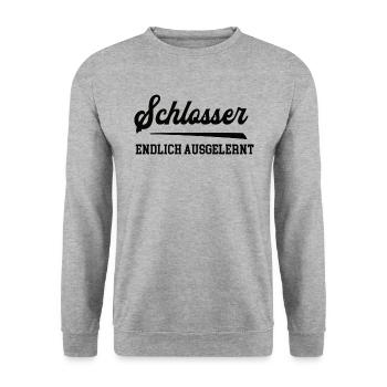 Schlosser Ausbildung Bestanden Bester Azubi Lehre - Unisex Pullover - Weißgrau meliert - Vorne - Alina (178cm) & Michal (187cm)
