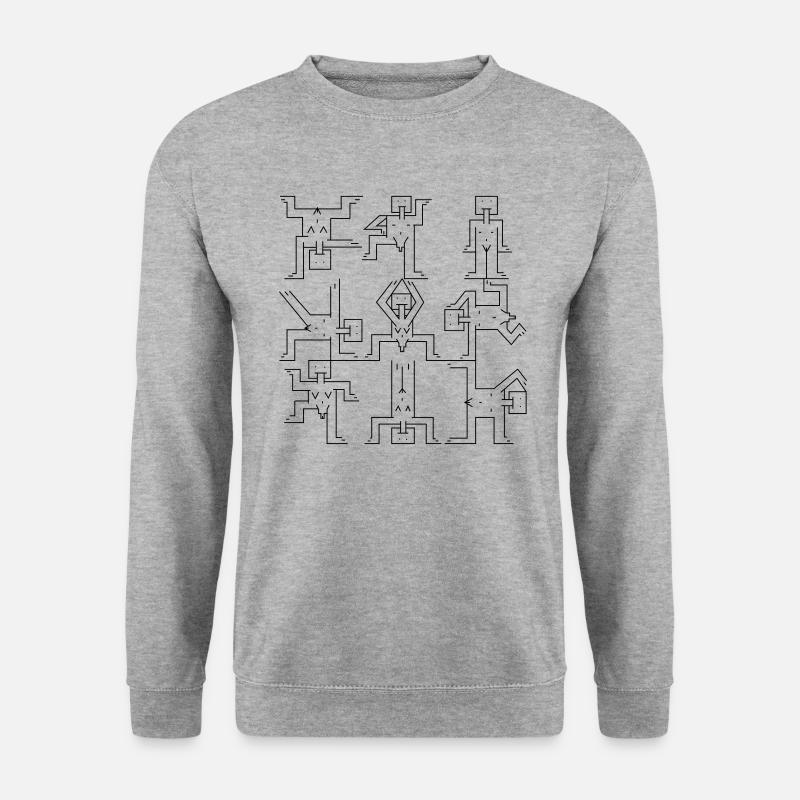 RobotDance - Unisex Pullover - Weißgrau meliert