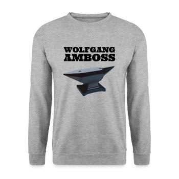 Wolfgang Amboss T shirt - Unisex Pullover - Weißgrau meliert - Vorne - Alina (178cm) & Michal (187cm)