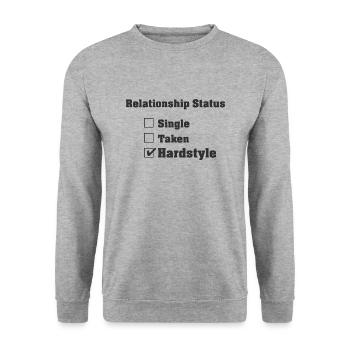 Relation Hardstyle | Hardstyle marchandises - Sweat-shirt Unisexe - gris chiné - Devant - Alina (178cm) & Michal (187cm)