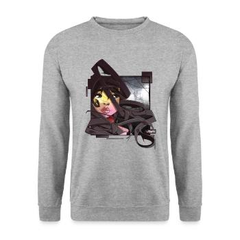 Urban - Unisex Sweatshirt - salt & pepper - Front - Alina (178cm) & Michal (187cm)