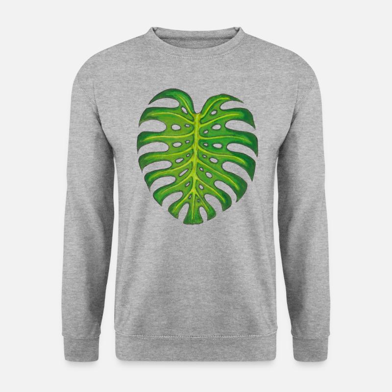 Monstera / Leaf - Unisex Sweatshirt - salt & pepper
