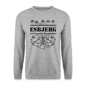 Esbjerg VINTAGE - Unisex Sweatshirt - salt & pepper - Front - Alina (178cm) & Michal (187cm)