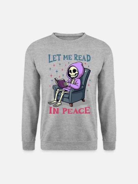 Laisse-moi lire en paix - Sweat-shirt Unisexe - gris chiné