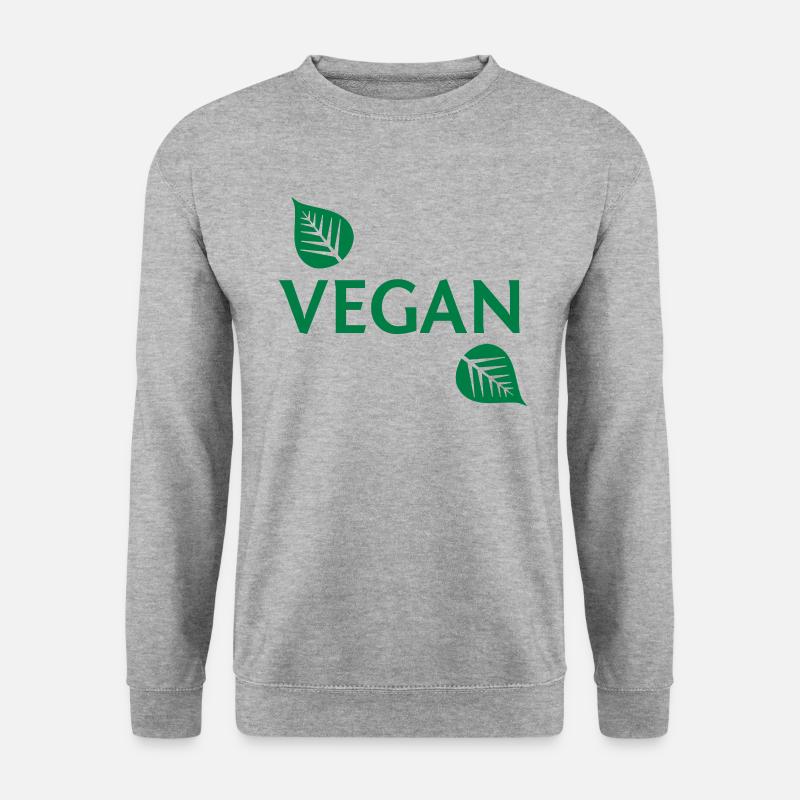 Vegan - Unisex Pullover - Weißgrau meliert