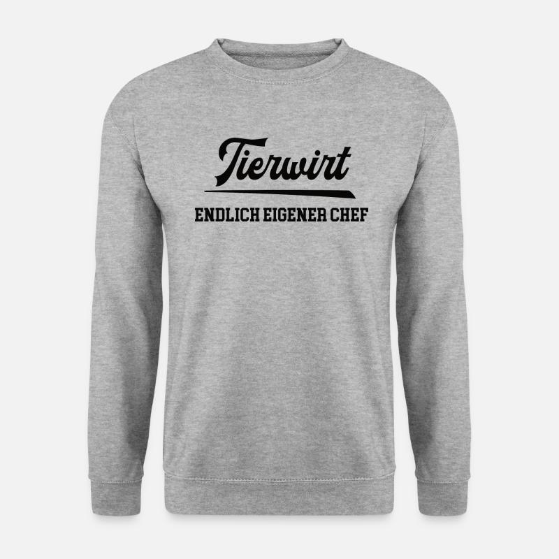 Tierwirt Chef Selbstständigkeit Firma Gründen - Unisex Pullover - Weißgrau meliert