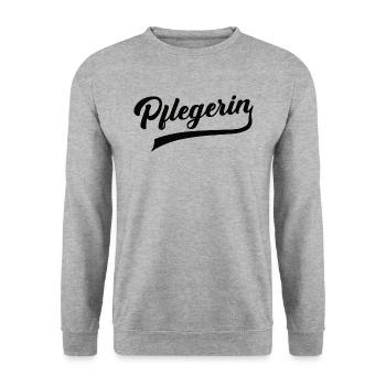 Beste Pflegerin Danke Altenpflegerin Krankenpflege - Unisex Pullover - Weißgrau meliert - Vorne - Alina (178cm) & Michal (187cm)