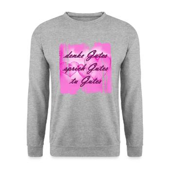 Pensez bien 1 - Sweat-shirt Unisexe - gris chiné - Devant - Alina (178cm) & Michal (187cm)