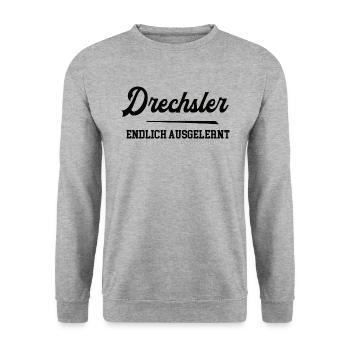 Drechsler Ausbildung Bestanden Azubi Drechslerei - Unisex Pullover - Weißgrau meliert - Vorne - Alina (178cm) & Michal (187cm)