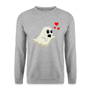 Spectre Saint-Valentin - Sweat-shirt Unisexe - gris chiné - Devant - Alina (178cm) & Michal (187cm)