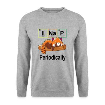 T-shirt Panda Rouge I Nap - Sweat-shirt Unisexe - gris chiné - Devant - Alina (178cm) & Michal (187cm)