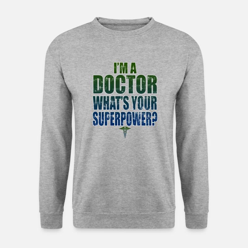 Doktor Arzt - Unisex Pullover - Weißgrau meliert