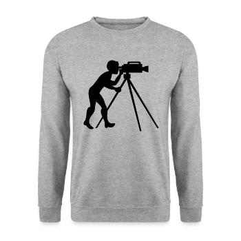 Caméraman film télévision - Sweat-shirt Unisexe - gris chiné - Devant - Alina (178cm) & Michal (187cm)