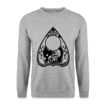 Ouija Board skeletons in love - Unisex Sweatshirt - salt & pepper - Front - Alina (178cm) & Michal (187cm)