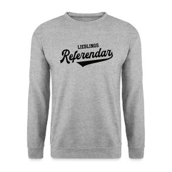 Lieblings Referendar Lehrerausbildung Lehramt - Unisex Pullover - Weißgrau meliert - Vorne - Alina (178cm) & Michal (187cm)