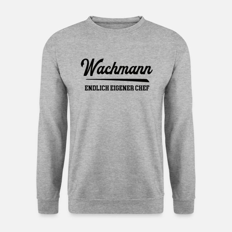 Wachmann Chef Selbstständigkeit Firma Gründen - Unisex Pullover - Weißgrau meliert