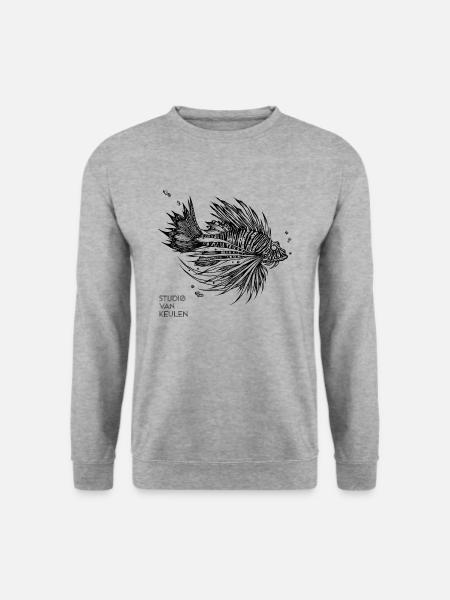 Du studio Cologne - Roar comme un lion (poisson) - Sweat-shirt Unisexe - gris chiné