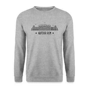 Abireise Rom Abifahrt Italien Reise Klassenreise - Unisex Pullover - Weißgrau meliert - Vorne - Alina (178cm) & Michal (187cm)