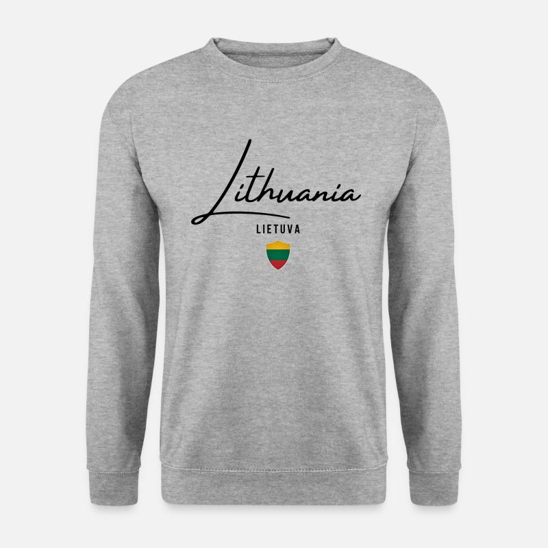 Drapeau lituanien, fierté lituanienne - Sweat-shirt Unisexe - gris chiné