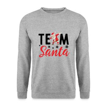 Dabbing Santa Claus - Unisex Sweatshirt - salt & pepper - Front - Alina (178cm) & Michal (187cm)