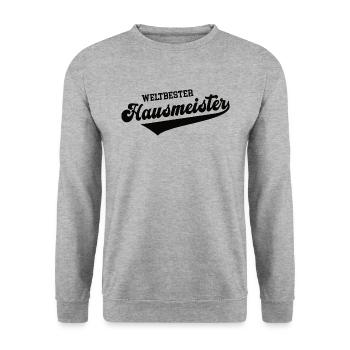 Weltbester Hausmeister Bester Facility Manager - Unisex Pullover - Weißgrau meliert - Vorne - Alina (178cm) & Michal (187cm)