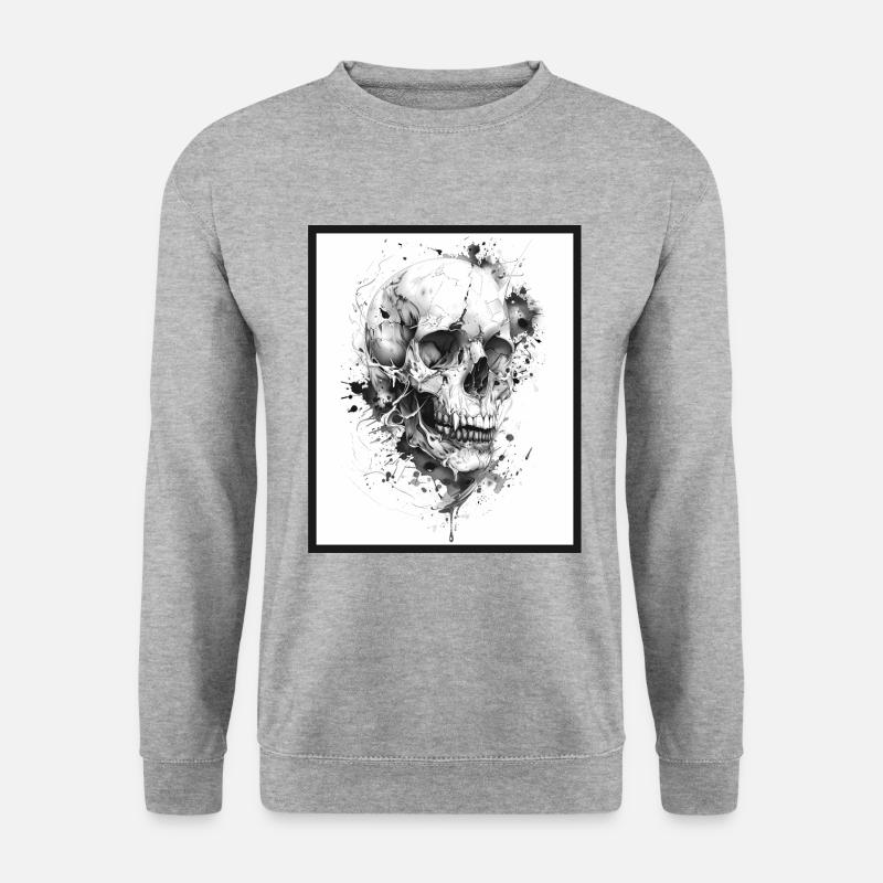 Skull skull abstract art - Unisex Sweatshirt - salt & pepper
