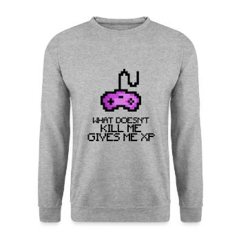 Gamerin Gamer Gaming - Sweat-shirt Unisexe - gris chiné - Devant - Alina (178cm) & Michal (187cm)
