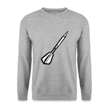 Dartpfeil Darts - Unisex Pullover - Weißgrau meliert - Vorne - Alina (178cm) & Michal (187cm)