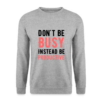 Motivation Quote Motivation Saying - Unisex Sweatshirt - salt & pepper - Front - Alina (178cm) & Michal (187cm)