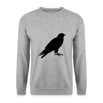 Vogel Silhouette Vögel - Unisex Pullover - Weißgrau meliert - Vorne - Alina (178cm) & Michal (187cm)