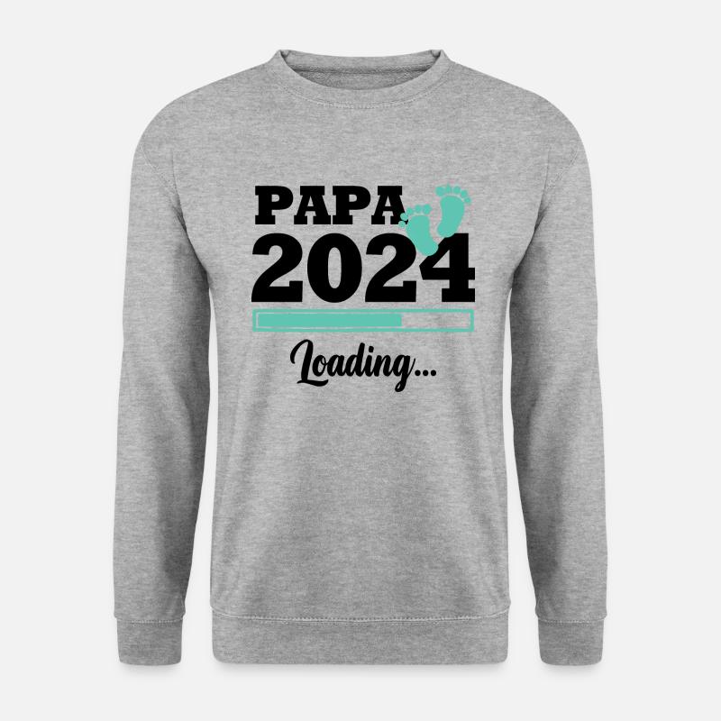 Papa 2024 loading - Sweat-shirt Unisexe - gris chiné