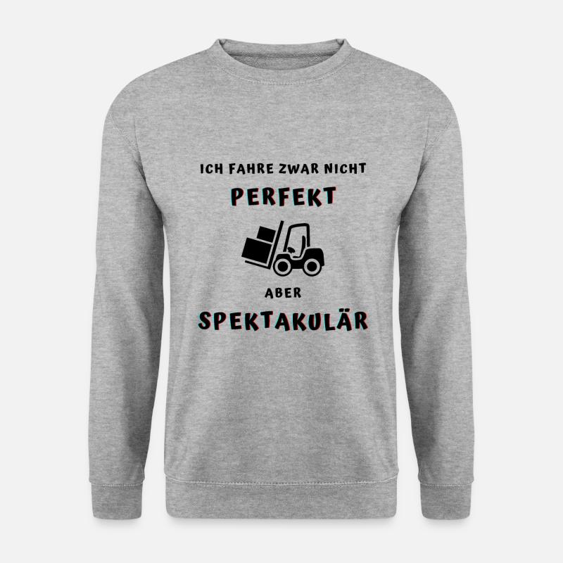 Azubi Gabelstapler Logistik Spektakulär - Unisex Pullover - Weißgrau meliert