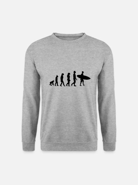SURF EVOLUTION - BLACK - Unisex Sweatshirt - salt & pepper
