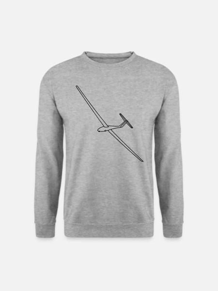 Segelflugzeug Segelfliegen Segelflieger - Unisex Pullover - Weißgrau meliert