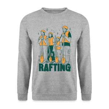 Tenue d’équipe de rafting pour les équipes de navigation de plaisance en montagne - Sweat-shirt Unisexe - gris chiné - Devant - Alina (178cm) & Michal (187cm)