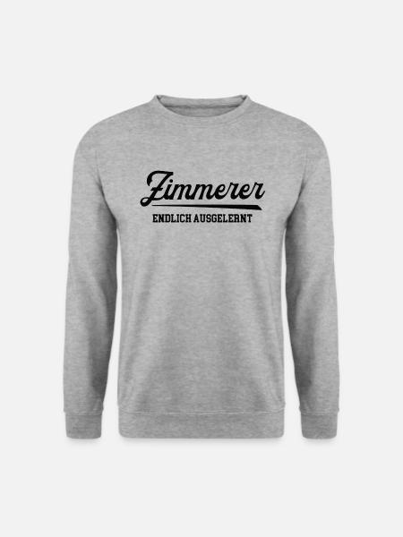 Zimmerer Ausbildung Bestanden Ausbildungsende - Unisex Pullover - Weißgrau meliert