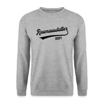Raumausstatter 2024 Beruf Innendekorateur Deko - Unisex Pullover - Weißgrau meliert - Vorne - Alina (178cm) & Michal (187cm)
