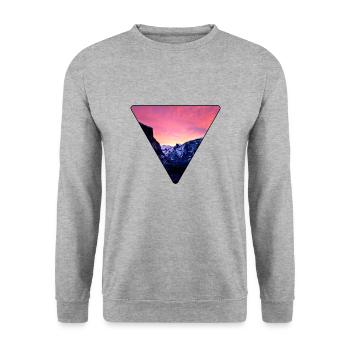 Berg - Unisex Pullover - Weißgrau meliert - Vorne - Alina (178cm) & Michal (187cm)