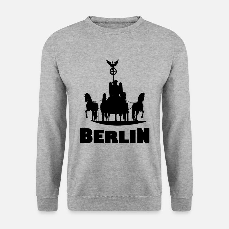 Die Hauptstadt Berlin - Unisex Pullover - Weißgrau meliert
