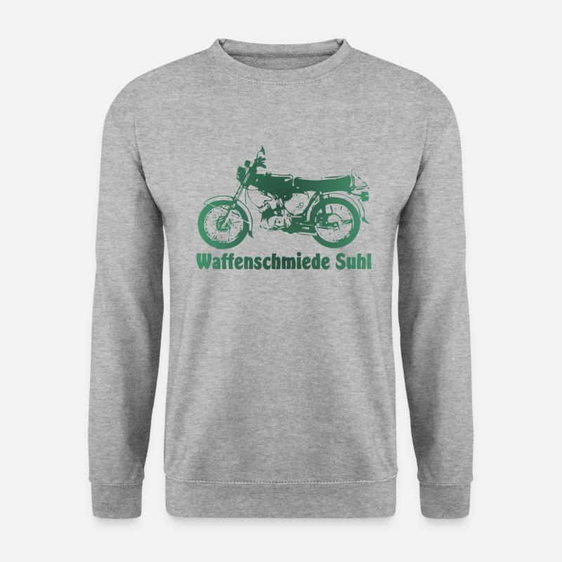 Simson S51 Waffenschmiede Suhl - Unisex Pullover - Weißgrau meliert