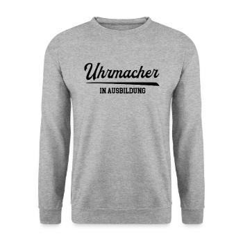 Uhrmacher Uhrmacherei Juwelier Ausbildung Lehre - Unisex Pullover - Weißgrau meliert - Vorne - Alina (178cm) & Michal (187cm)
