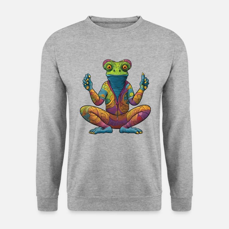 Yoga kamæleon - Unisex sweater - hvidgrå meleret