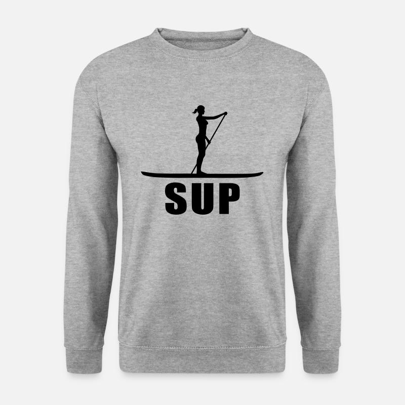 Stand Up Paddling - Unisex Pullover - Weißgrau meliert