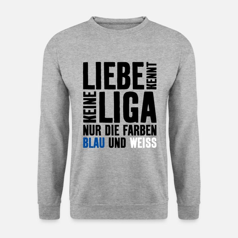 LIEBE KENNT KEINE LIGA ABSTIEG - Unisex Pullover - Weißgrau meliert