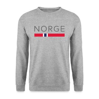 NORVÈGE WM DESIGN - cadeau de football norvégien - Sweat-shirt Unisexe - gris chiné - Devant - Alina (178cm) & Michal (187cm)