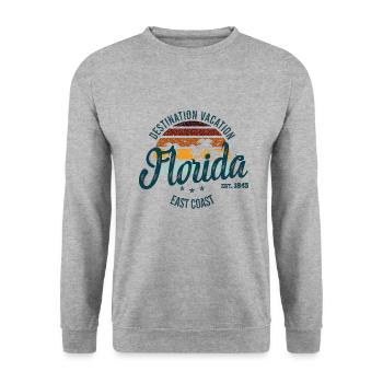 Holiday destination Florida - Unisex Sweatshirt - salt & pepper - Front - Alina (178cm) & Michal (187cm)