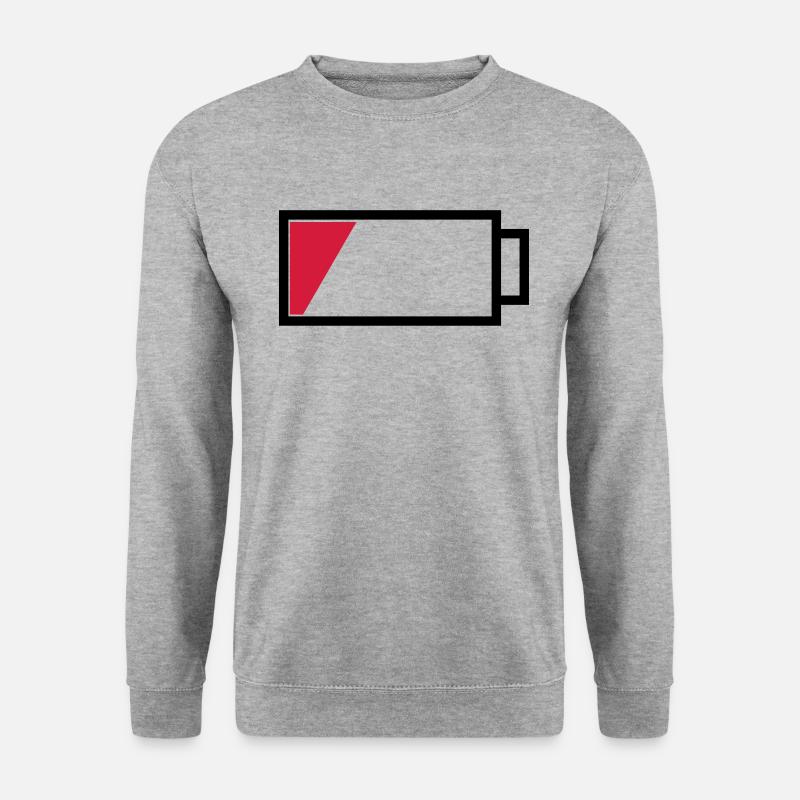 Battery empty - Unisex Sweatshirt - salt & pepper