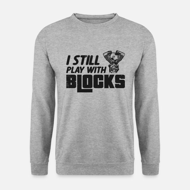 Play with block engine - Unisex Sweatshirt - salt & pepper