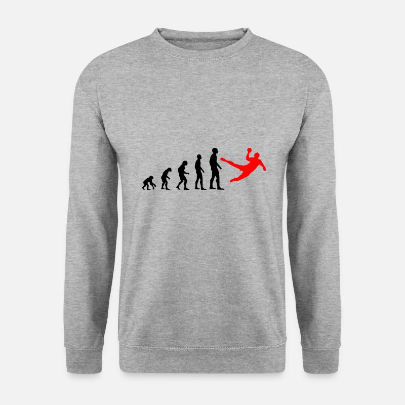 Chemise de handball Evolution idée cadeau noir rouge - Sweat-shirt Unisexe - gris chiné